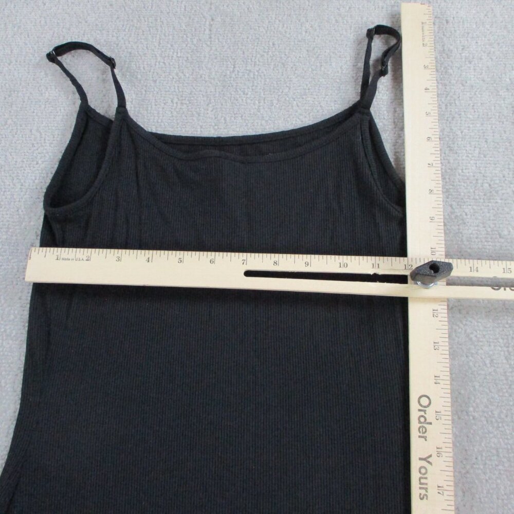 SKIMS Soft Lounge Rib Mini Slip Dress Womens Small Onyx Black Modal Blend NWOT - Picture 6 of 9